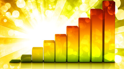 Poster - Data growth visualization business sector infographic bright environment dynamic viewpoint performance analysis