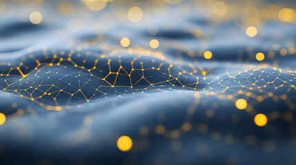 Poster - Exploring digital networks abstract visualization data environment futuristic setting close-up connectivity concept