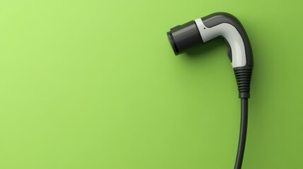 Poster - Fast laptop charger with high-wattage power delivery, placed on a green backdrop, representing efficient and fast charging