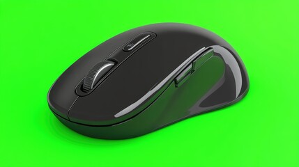 Poster - Gaming-grade wireless mouse with an ultra-fast Hz polling rate, displayed on a bright green backdrop, showcasing elite performance