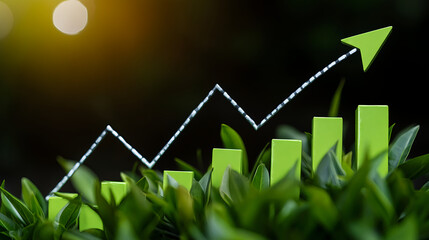 Poster - Growing green investments charting economic growth among nature's abundance business environment positive outlook