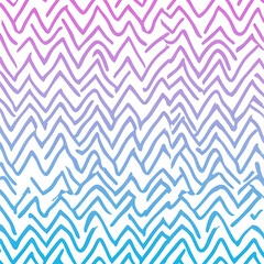 Poster - Wavy Lines Pattern Ombre Background with Pink Purple and Blue Colors Abstract Design Decorative Art