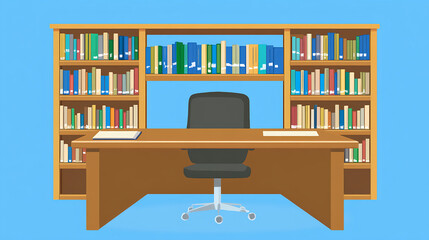 Poster - Organizational strategy meeting office workspace digital illustration professional environment bird's eye view productivity concept