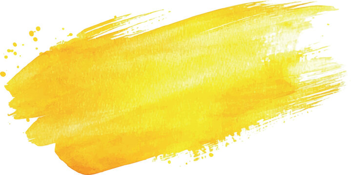 yellow paint artistic dry brush stroke. watercolor acrylic hand painted backdrop for print, web desi