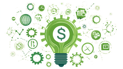 Poster - Innovative business strategies global market infographic digital environment elevated perspective economic growth
