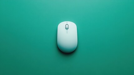 Poster - Multi-device wireless mouse with Bluetooth switching, placed on a green background, representing seamless device connectivity