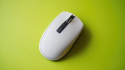 Poster - Next-gen wireless mouse with AI-powered gesture controls, displayed on a bright green backdrop, representing smart technology