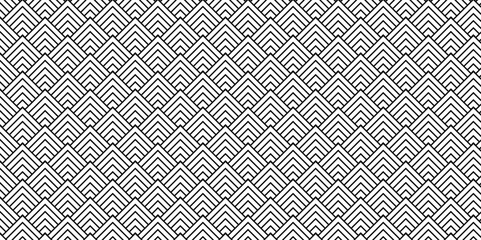 Poster - metal texture background overlapping minimal diamond geometric abstract wave square line. black line