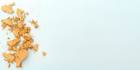 Aufkleber - Crushed Orange Clay Powder on Light Background for Creative Projects