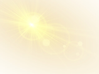 Wall Mural - png golden light radiance – soft glowing sunburst with gentle warm tones, png symbolizing energy, ho