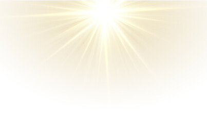 Wall Mural - png golden light radiance – soft glowing sunburst with gentle warm tones, png symbolizing energy, ho