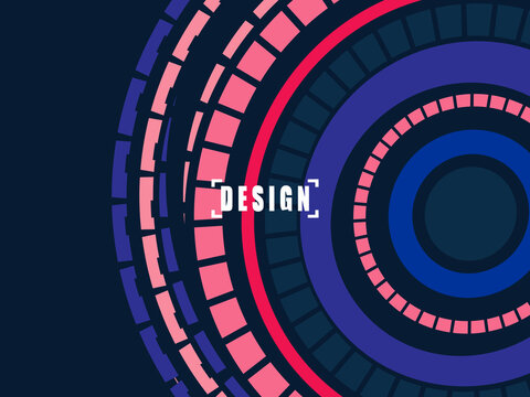 Colorful background. Vector illustration. Fun abstract circle pattern retro design, party, technology and carnival background.