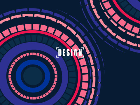 Colorful background. Vector illustration. Fun abstract circle pattern retro design, party, technology and carnival background.