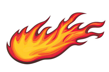 Poster - Flames dynamic idea. A vibrant illustration of a dynamic flame showcasing bright orange and red hues.
