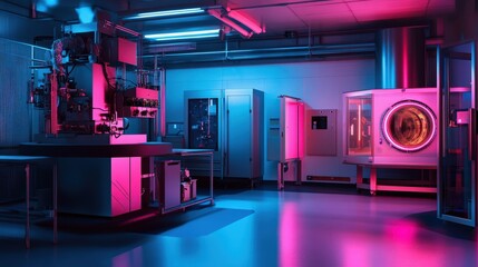 Poster - neutron radiography setup, where neutrons are used to inspect materials non-destructively