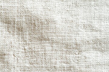 Poster - Close-up detail of a woven linen fabric, showcasing the texture and patterns of the natural fiber, with a soft, neutral color palette enhancing its rustic appeal.
