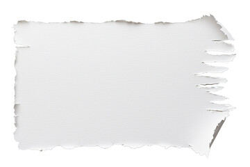 Poster - Ripped torn idea. Torn paper effect on a blank white background for creative design and artwork.