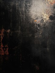 Wall Mural - Dark Distressed Abstract Texture, Grunge Background, Vintage Grungy Wall Art, Moody Rustic, Weathered Industrial Artwork