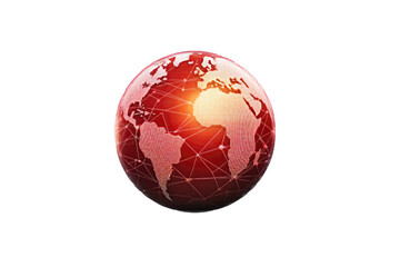 Poster - Victory glory idea. A digital globe illustration highlighting global connections and networks.