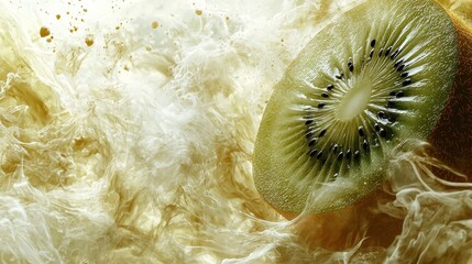 Poster - A playful representation of the repetition of kiwis in a whimsical and surreal style