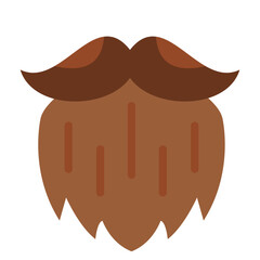 Sticker - Bushy Beard Vector Design Icon Style