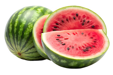 Wall Mural - tow watermelon half on a isolated on transparent background png