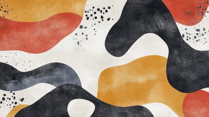 Aufkleber - Abstract colorful shapes and patterns on a textured background, suitable for design projects