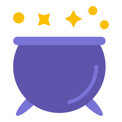 Canvas Print - Wizard's Cauldron Vector Design Icon Style