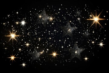 Wall Mural - sparkling stars png astronomy night glittering.