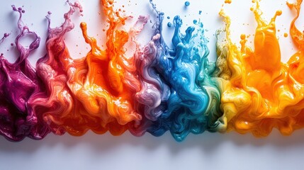Poster - Vibrant Flowing Liquid Colors in Abstract Art Composition