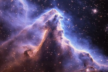 Wall Mural - cosmic clouds of gas and dust in vibrant hues.