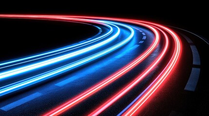 Poster - Long stripes of light creating a beautiful abstract motion effect