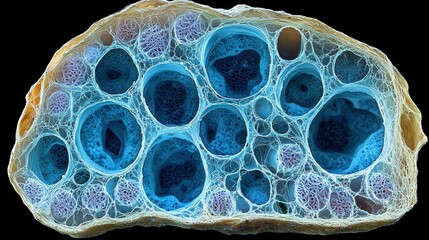 Poster - Cross section of the human brain revealing intricate structure and complex neural connections