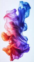 Aufkleber - Abstract swirling smoke patterns in vibrant colors creating a dynamic visual effect