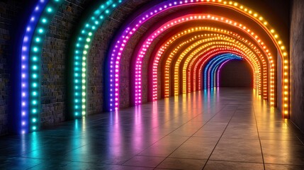 Poster - An enchanting tunnel featuring a bright light at the end inviting exploration and discovery