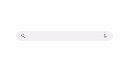 Animated search bar with alpha channel, Internet browsing search bar button animation, Search bar animated with magnify glass icon