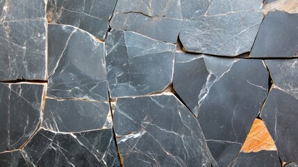 Aufkleber - Dark Natural Stone Texture Background with Unique Patterns and Shades