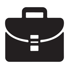 Fototapete - Black Briefcase Icon Simple Illustration for Business or Travel