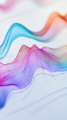 Aufkleber - Colorful wave patterns illustrating data visualization trends