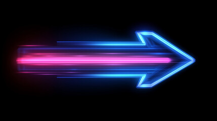 Wall Mural - neon sign in the shape of an arrow