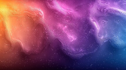 Poster - Vibrant colorful background with crystal clear water droplets formed on a smooth surface