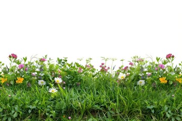 Sticker - A grass and flowers grassland outdoors nature.