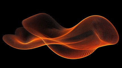 Poster - A surreal glowing heat wave effect forming elegant, soft curves over an abstract surface.