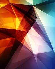 Wall Mural - An abstract background with geometric shapes in vibrant colors, creating an energetic and modern look for mobile phone wallpapers or digital designs. The design incorporates shades of orange, 