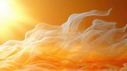 Poster - Closeup view of intense fire with a bright orange background emphasizing the flames