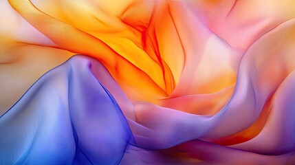 Poster - Elegant silk fabric waves in soft pastel colors, flowing smoothly with gentle light reflections, creating a luxurious abstract background.