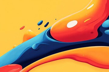 Leinwandbilder - Vibrant abstract colors blend seamlessly, creating a dynamic artistic expression