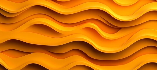 Canvas Print - abstract pastel orange buttercup gradient, 3d low-profile style, delicate, light wave background