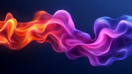 Poster - a vibrant abstract digital composition with flowing hues and dynamic shapes, highlighting shades of 