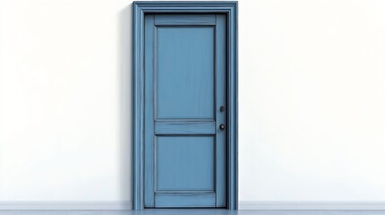 Poster - Beautiful Blue Door Framed by Minimalist Interior Design Elements in Contemporary Home : Generative AI